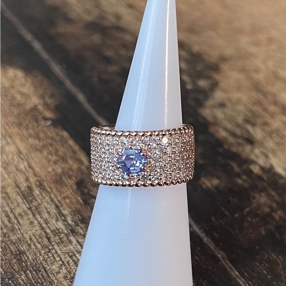 Bomb Party Ring RBP6775 "She's Beauty & Grace" Light Tanzenite on Rose Gold sz 7 - Picture 3 of 4